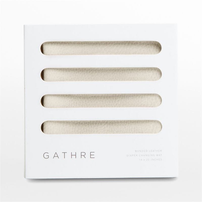 Gathre Micro+ Ivory Bonded Leather Baby Changing Pad