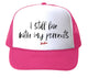  Bubu trucker hat in hot pink